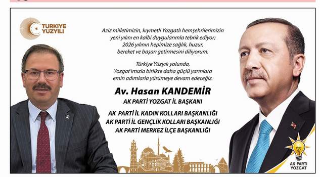 Başkan Kandemir’den yeni yıl mesajı