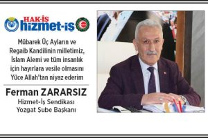 Zararsız’dan kandil mesajı