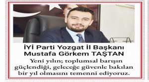 Başkan Taştan’dan yeni yıl mesajı
