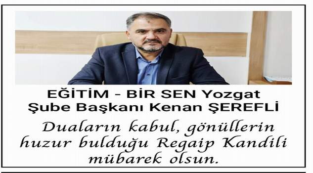 Şerefli, üyeleri ve Yozgat halkının kandilini kutladı