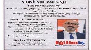 Başkan Tuygun, eğitimcilerin ve Yozgatlıların yeni yılını kutladı