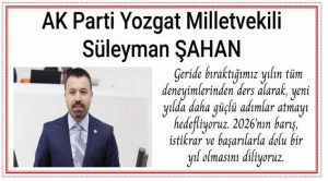 Milletvekili Şahan’dan yeni yıl mesajı