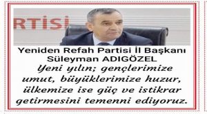 Başkan Adıgözel’den yeni yıl mesajı