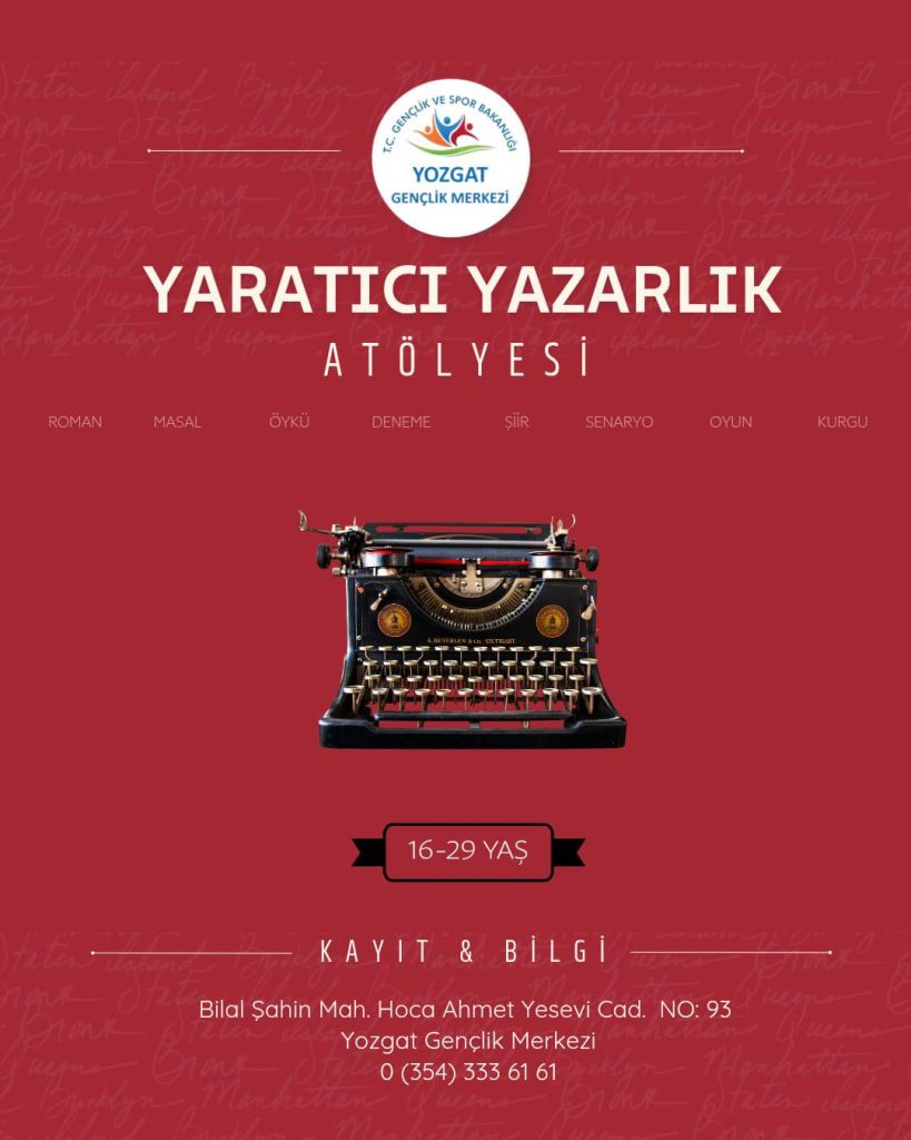 Gençlere yaratıcılık yazarlık atölyesi