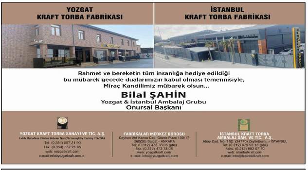 Hayırsever İş İnsanı Bilal Şahin’den kandil mesajı