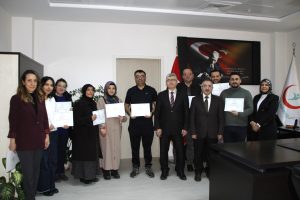 Erken tanı için emek verenlere teşekkür belgesi