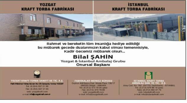 Hayırsever İş İnsanı Bilal Şahin’den kandil mesajı