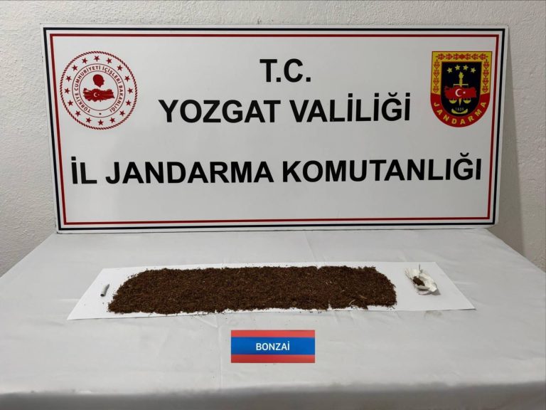 Şüpheli şahsın üzerinde bonzai bulundu