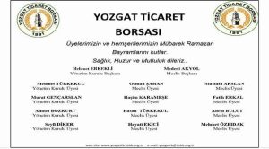 Yozgat Ticaret Borsası Başkanı Mehmet Erkekli’den bayram mesajı
