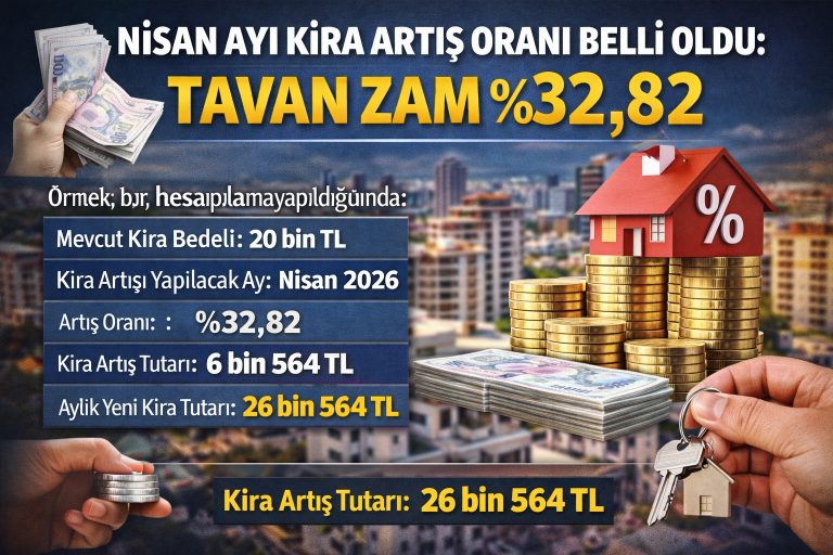 Nisan ayı kira artış oranı belli oldu