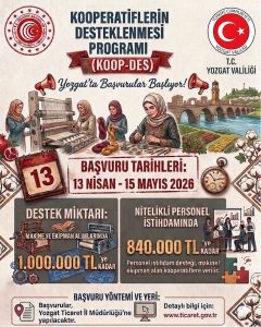 Kooperatiflere makine ve personel desteği