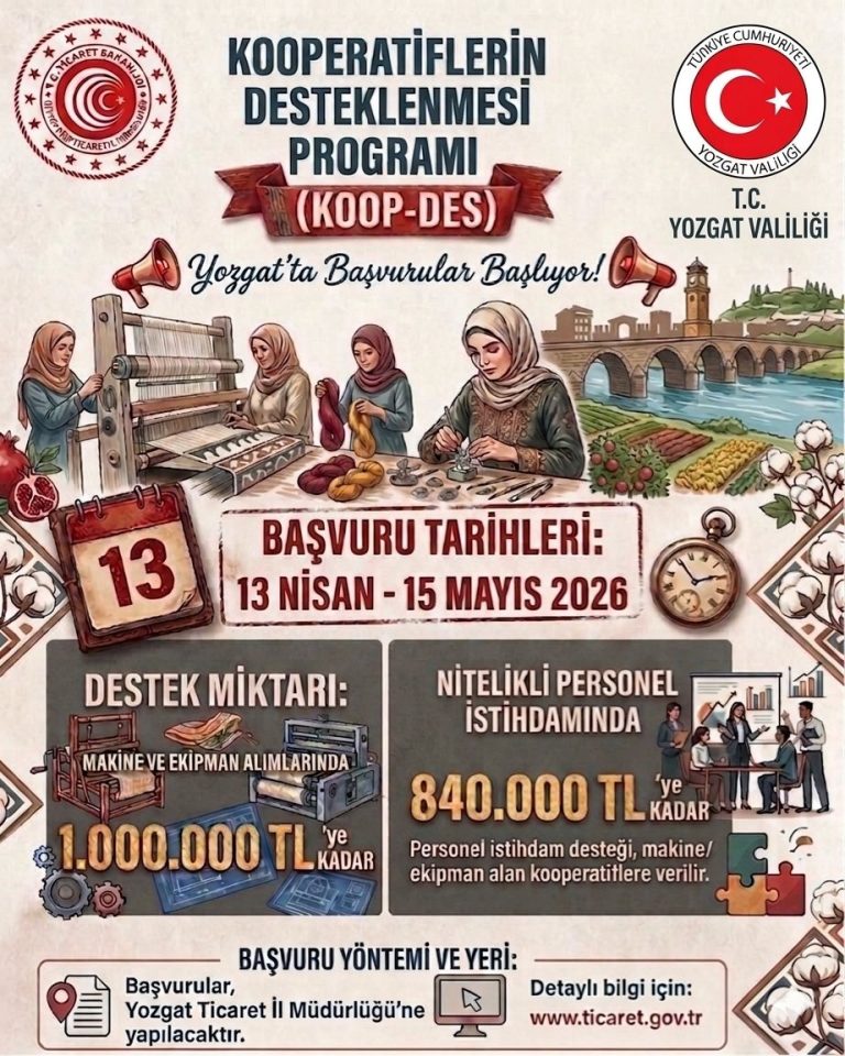 Kooperatiflere makine ve personel desteği