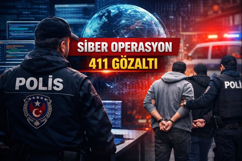 Siber operasyon: 411 gözaltı