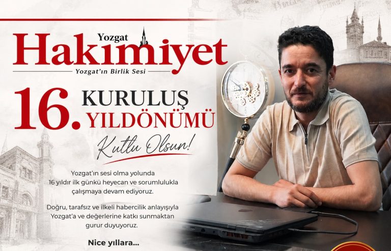 Yozgat Hakimiyet Gazetesi 16. yılını kutluyor