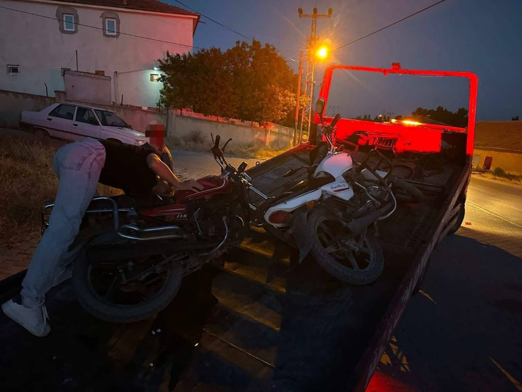 Jandarmadan motosiklet denetimi
