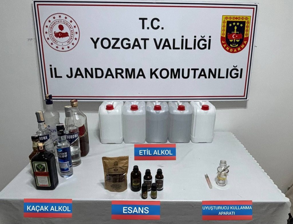 Kaçak alkol üretimi yapan adrese baskın