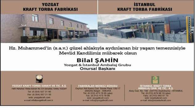 Hayırsever İş İnsanı Bilal Şahin’den Kandil mesajı