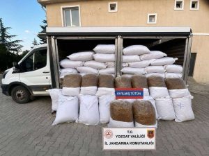 1,2-ton kaçak tütün ele geçirildi
