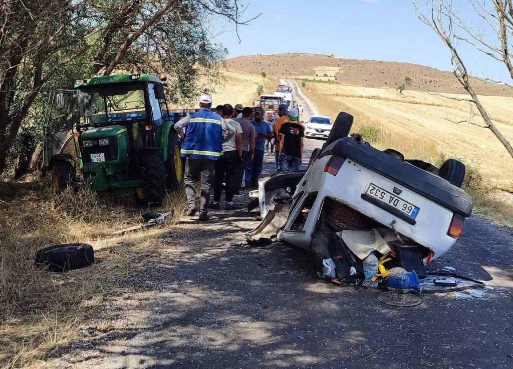 Yozgat’ta feci kaza: 1 kişi yaralandı