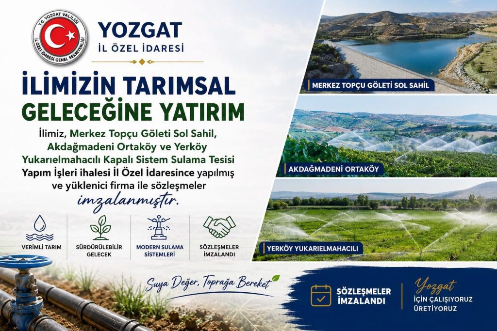 Üç bölgede sulama yatırımı için önemli çalışma