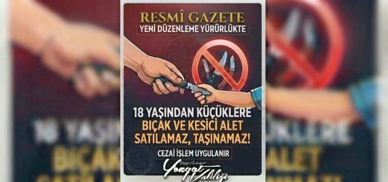 18 yaş altına bıçak yasağı geliyor