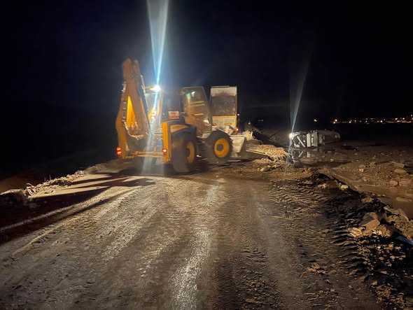 Kuzayca Köyü’nde sel sonrası ekipler sahada