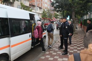 Kadışehri’nde okul servislerine denetim