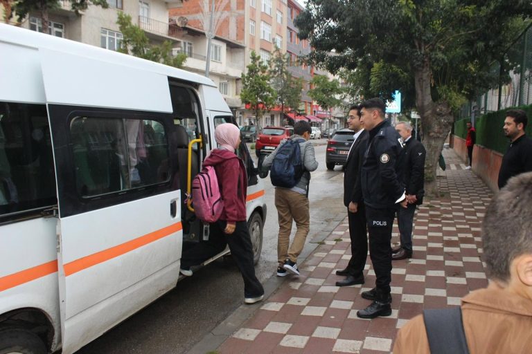 Kadışehri’nde okul servislerine denetim